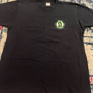 Supreme Black Tee with Green Graphic